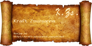 Kraft Zsuzsanna névjegykártya